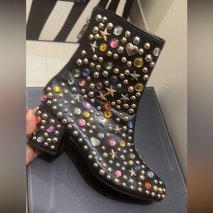Bling out studded booties